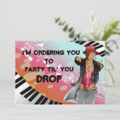 Hip Hop Chick Raver Kaart (Staand voorkant)