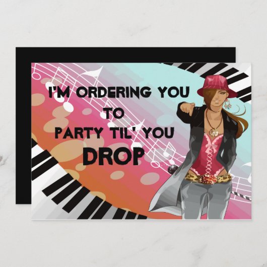 Hip Hop Chick set Kaart (Voorkant / Achterkant)