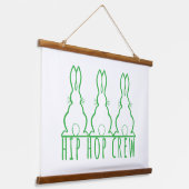 Hip Hop Crew Cute Bunnies Hangend Wandkleed (Gebogen)