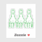 Hip Hop Crew Cute Bunnies Sticker (Vel)