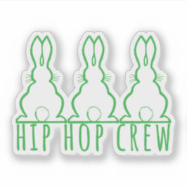 Hip Hop Crew Cute Bunnies Sticker