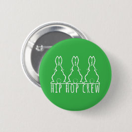 Hip Hop Crew Cute Bunny Rabbits Ronde Button 5,7 Cm