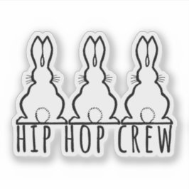 Hip Hop Crew Cute Bunny Rabbits Sticker