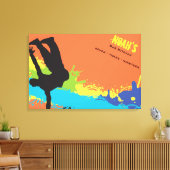 HIP HOP DANCE Bar Bat Mitzvah Inloggen Board Canvas Afdruk (Insitu (Woonkamer))