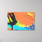 HIP HOP DANCE Bar Bat Mitzvah Inloggen Board Canvas Afdruk (Voorkant)