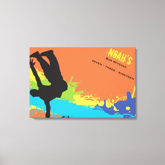 HIP HOP DANCE Bar Bat Mitzvah Inloggen Board Canvas Afdruk (Voorkant)