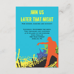 HIP HOP DANCE Bar Mitzvah Party Card Kaart