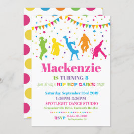 Hip Hop Dance Birthday Party Invitation Girl Kaart