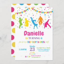 Hip Hop Dance Birthday Party Invitation Girl Kaart
