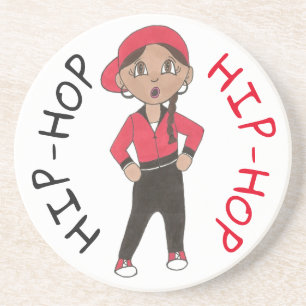 Hip Hop Dance Crew Hiphop Girl Dancer Teacher Gift Zandsteen Onderzetter