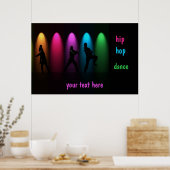 Hip Hop Dance Girls op Stage Poster Sjabloon (Keuken)
