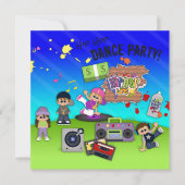 Hip Hop Dance Life Kind's Party Uitnodigen Kaart (Voorkant)