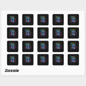 Hip Hop Dance Vierkante Sticker (Vel)