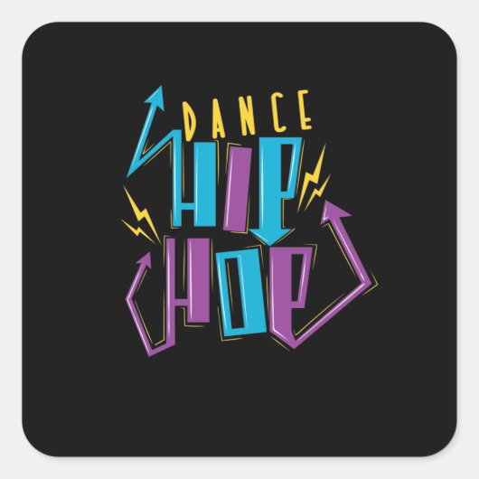 Hip Hop Dance Vierkante Sticker (Voorkant)