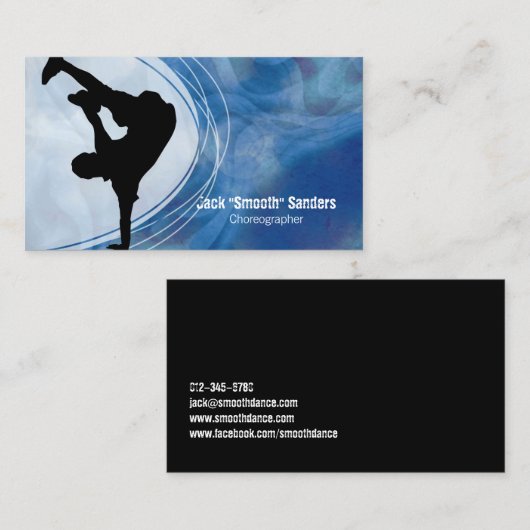Hip Hop Dancer Grunge Choreograaf Visitekaartje (Voorkant / Achterkant)
