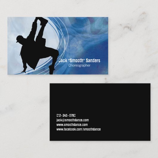 Hip Hop Dancer Grunge Choreograaf Visitekaartje (Voorkant / Achterkant)