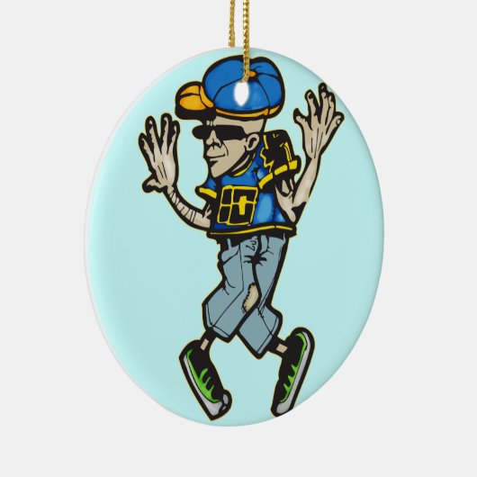 Hip Hop Dancer Keramisch Ornament (Rechts)