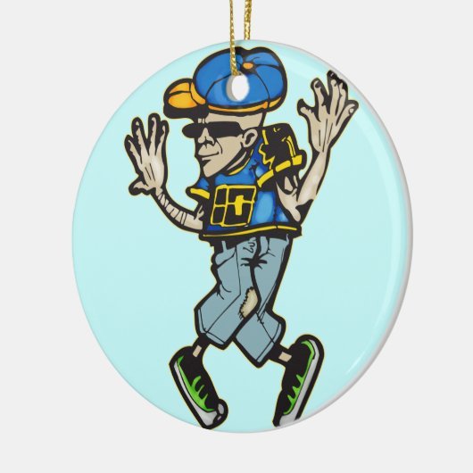 Hip Hop Dancer Keramisch Ornament (Links)