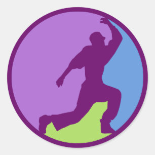 Hip Hop Dancer Ronde Sticker