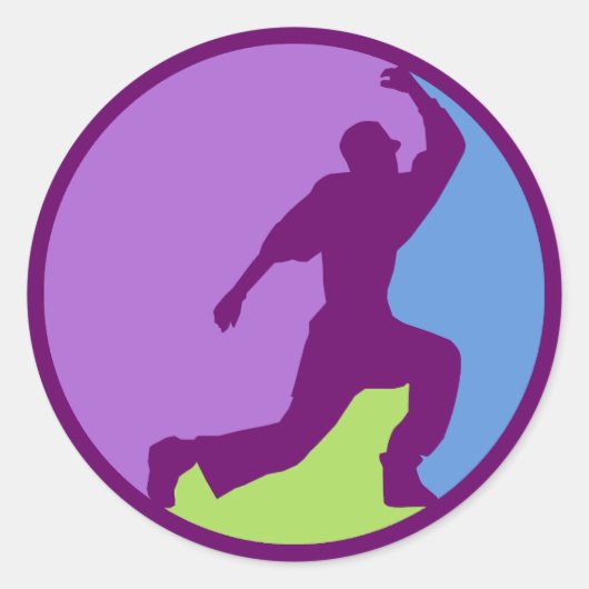 Hip Hop Dancer Ronde Sticker (Voorkant)
