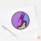 Hip Hop Dancer Ronde Sticker (Envelop)