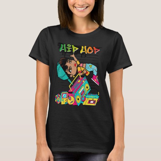 Hip Hop Dancing Break Dance Spring Street P T-shirt (Voorkant)