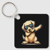 Hip Hop Dans Dabbing Labrador Retriever Hond Dab Sleutelhanger (Voorkant)