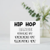 Hip Hop dans, werk het, schud het, beweeg het Briefkaart (Staand voorkant)