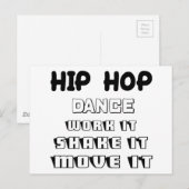 Hip Hop dans, werk het, schud het, beweeg het Briefkaart (Voorkant / Achterkant)