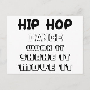 Hip Hop dans, werk het, schud het, beweeg het Briefkaart