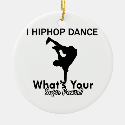 Hip Hop dansende design Keramisch Ornament (Voorkant)