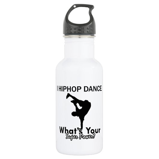 Hip Hop dansende design Waterfles (Voorkant)