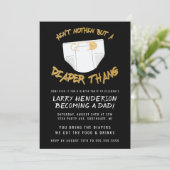 Hip Hop Diaper party nodiging Kaart (Staand voorkant)