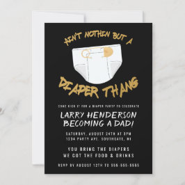 Hip Hop Diaper party nodiging Kaart