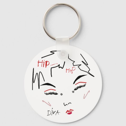 Hip-Hop Diva Sleutelhanger (Voorkant)