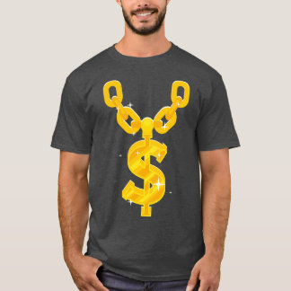 Hip Hop Dollar Gold Chain T-shirt