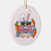Hip-Hop Easter Bunny Mixtape – Retro Cassette Keramisch Ornament (Rechts)