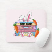 Hip-Hop Easter Bunny Mixtape – Retro Cassette Muismat (Met muis)