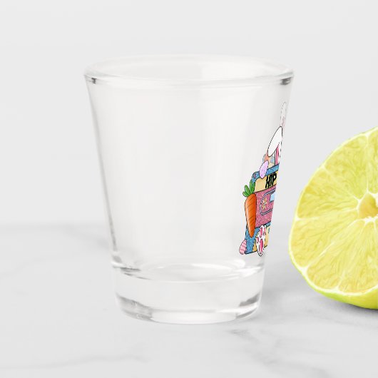 Hip-Hop Easter Bunny Mixtape – Retro Cassette Shot Glas (Links)