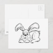 Hip Hop, een Bunny Rabbit Briefkaart (Voorkant / Achterkant)