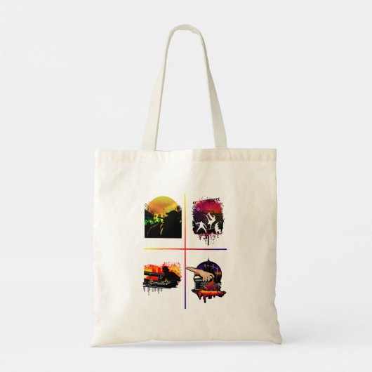 Hip Hop Elementen Budget Tote MC DJ Breakdance Bag (Achterkant)