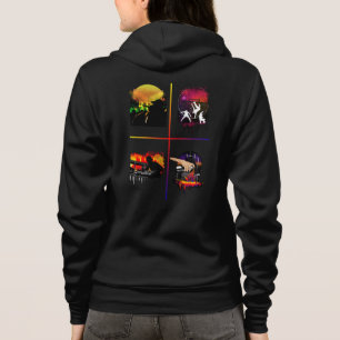 Hip Hop Elementen Ritssluiting Hoodie MC DJ Breakd