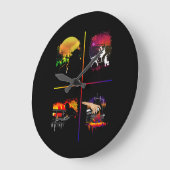 Hip Hop Elements Wall Art MC DJ Breakdance Grote Klok (Hoek)