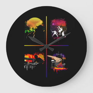 Hip Hop Elements Wall Art MC DJ Breakdance Grote Klok