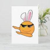 Hip Hop Emoji Egg Bunny Easter Kids Adult Feestdagenkaart (Staand voorkant)
