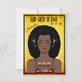 Hip Hop en R&B Invitation Flat Card Bedankkaart (Voorkant)