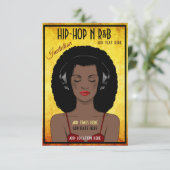 Hip Hop en R&B Invitation Flat Card Bedankkaart (Staand voorkant)