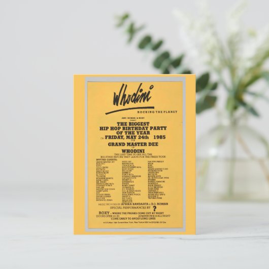 Hip Hop Flyer Briefkaart (Staand voorkant)