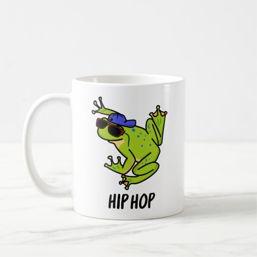 Hip Hop Funny Hopping Frog Pun Koffiemok (Links)