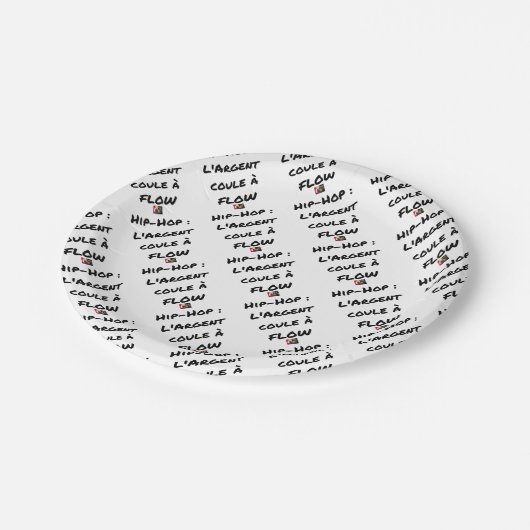 HIP-HOP: GELD IN FLOW - Woordspellen Papieren Bordje (Gekanteld)